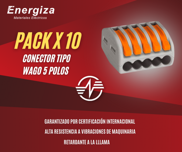 conector tipo wago 5 polos