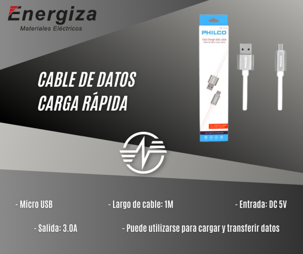 CABLE DE DATOS CARGA RÁPIDA