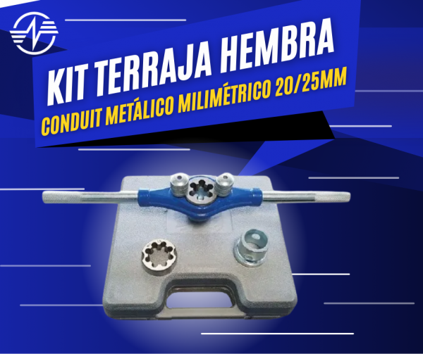 kit terraja hembra p/ conduit metalico 20/25mm