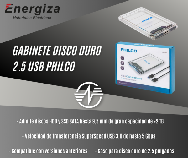 gabinete cofre disco duro 2.5