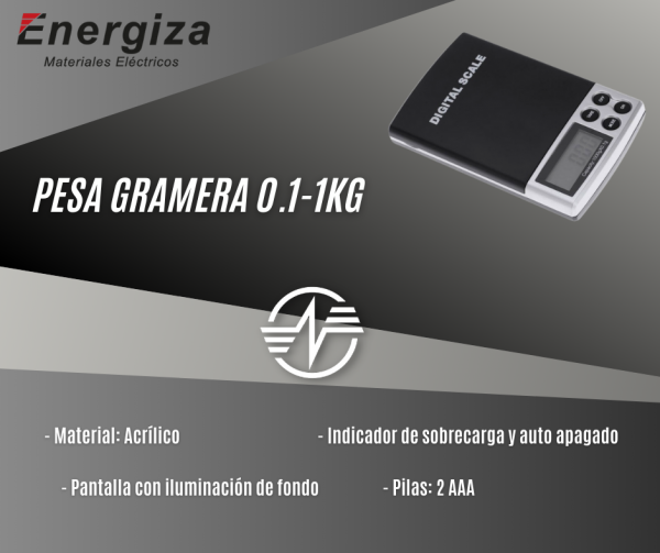 pesa gramera dig desde 0.1 gr 1 kilo