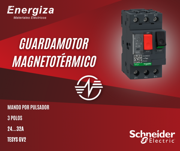 Guardamotor mando por tecla 24 a 32A