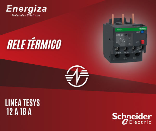 Rele térmico regulación 12 a 18 A – Linea Tesys