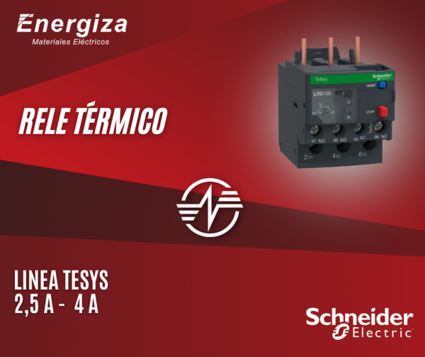 Rele térmico regulación 2,5 a 4 A – Linea Tesys