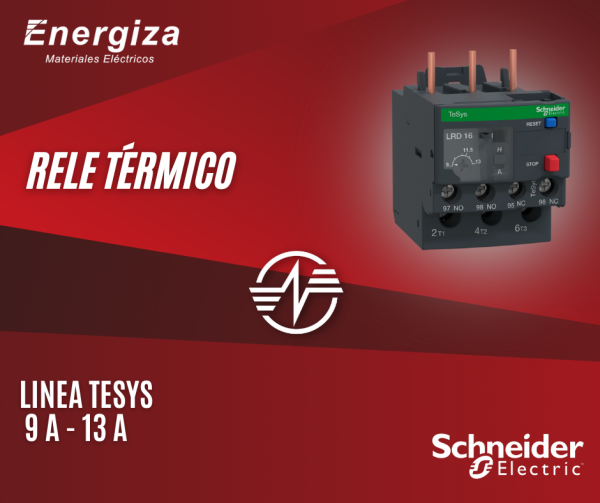 Rele térmico regulación 9 a 13 A – Linea Tesys